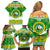 Custom Hawaii Kaimuki High School Christmas Family Matching Off Shoulder Short Dress and Hawaiian Shirt Tropical Santa Claus LT05 - Polynesian Pride