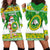 Custom Hawaii Kaimuki High School Christmas Hoodie Dress Tropical Santa Claus LT05 - Polynesian Pride