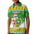 Custom Hawaii Kaimuki High School Christmas Kid Polo Shirt Tropical Santa Claus LT05 Kid Green - Polynesian Pride