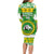 Custom Hawaii Kaimuki High School Christmas Long Sleeve Bodycon Dress Tropical Santa Claus LT05 - Polynesian Pride