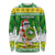 Custom Hawaii Kaimuki High School Christmas Long Sleeve Shirt Tropical Santa Claus LT05 Unisex Green - Polynesian Pride