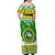 Custom Hawaii Kaimuki High School Christmas Off Shoulder Maxi Dress Tropical Santa Claus LT05 - Polynesian Pride