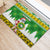 Custom Hawaii Kaimuki High School Christmas Rubber Doormat Tropical Santa Claus LT05 - Polynesian Pride