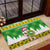 Custom Hawaii Kaimuki High School Christmas Rubber Doormat Tropical Santa Claus LT05 - Polynesian Pride