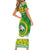 Custom Hawaii Kaimuki High School Christmas Short Sleeve Bodycon Dress Tropical Santa Claus LT05 - Polynesian Pride