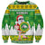 Custom Hawaii Kaimuki High School Christmas Sweatshirt Tropical Santa Claus LT05 Unisex Green - Polynesian Pride