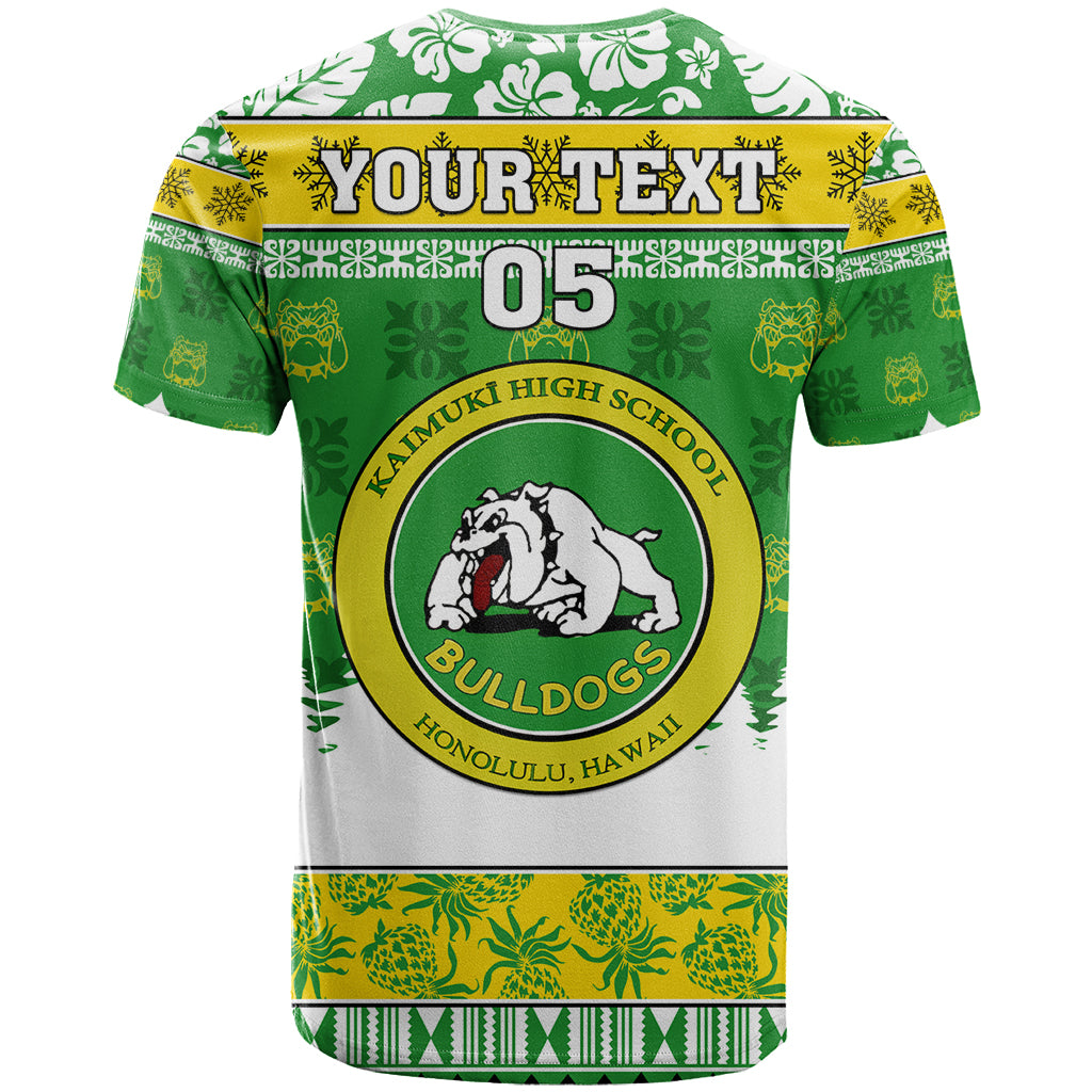 Custom Hawaii Kaimuki High School Christmas T Shirt Tropical Santa Claus LT05 - Polynesian Pride