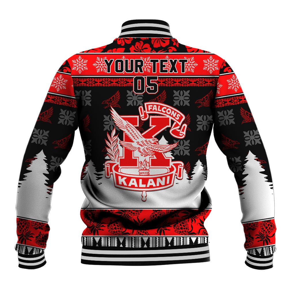Custom Hawaii Kalani High School Christmas Baseball Jacket Tropical Santa Claus LT05 - Polynesian Pride