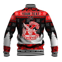 Custom Hawaii Kalani High School Christmas Baseball Jacket Tropical Santa Claus LT05 - Polynesian Pride