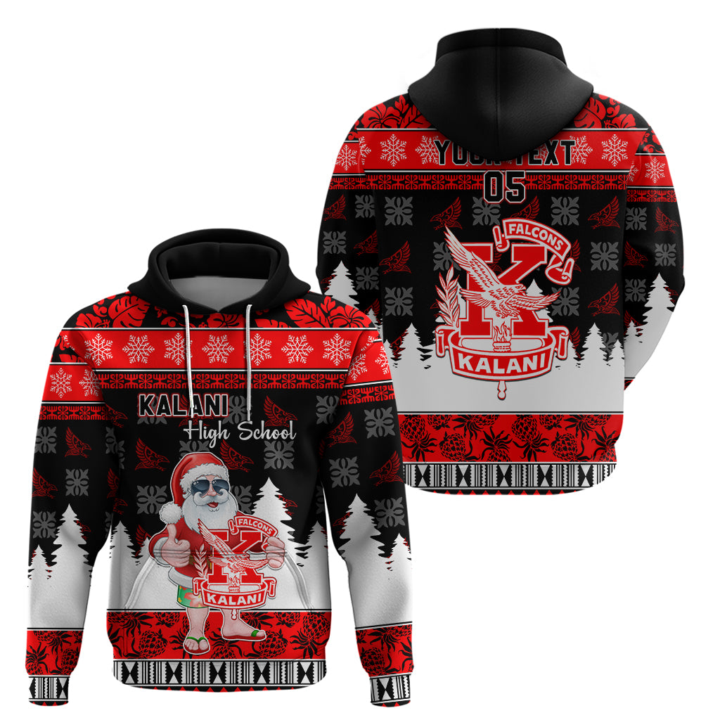 Custom Hawaii Kalani High School Christmas Hoodie Tropical Santa Claus LT05 - Polynesian Pride