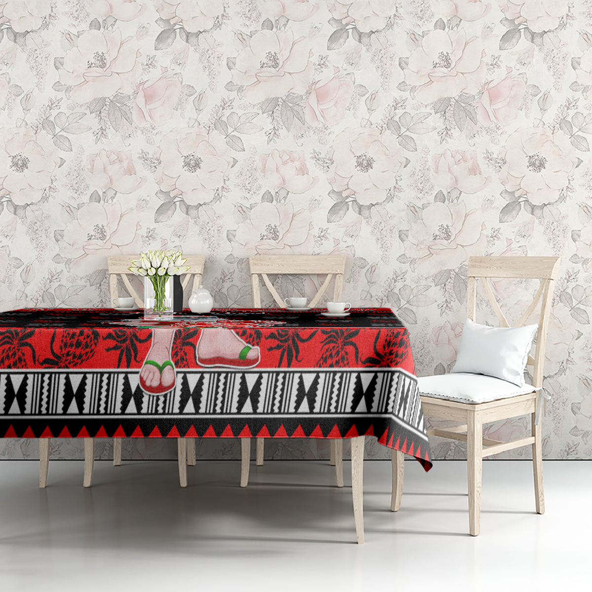 Custom Hawaii Kalani High School Christmas Tablecloth Tropical Santa Claus LT05 - Polynesian Pride