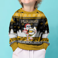 Custom Hawaii Nanakuli High and Intermediate School Christmas Kid Ugly Christmas Sweater Tropical Santa Claus LT05 - Polynesian Pride