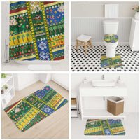 Solomon Islands Christmas Bathroom Set Festive Beach Vibes - Polynesian Pride