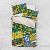 Solomon Islands Christmas Bedding Set Festive Beach Vibes - Polynesian Pride