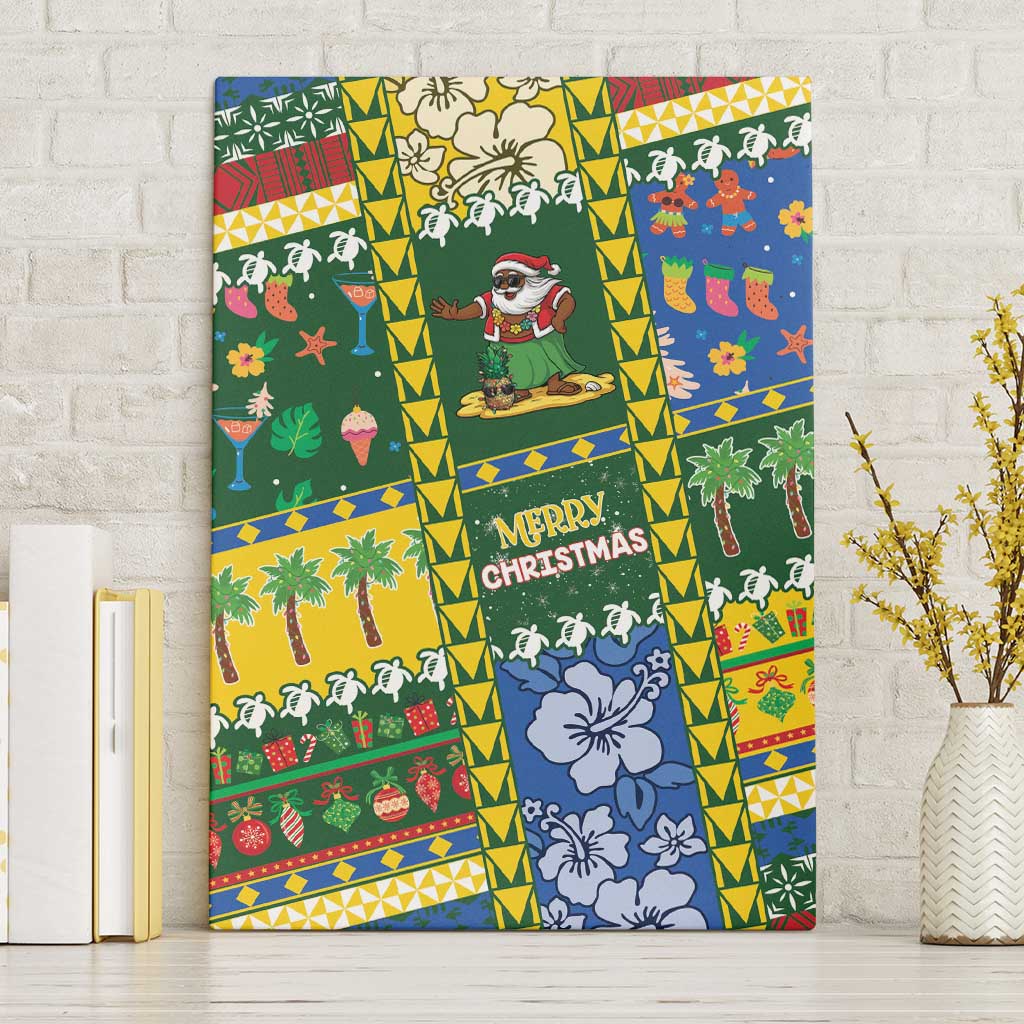 Solomon Islands Christmas Canvas Wall Art Festive Beach Vibes - Polynesian Pride