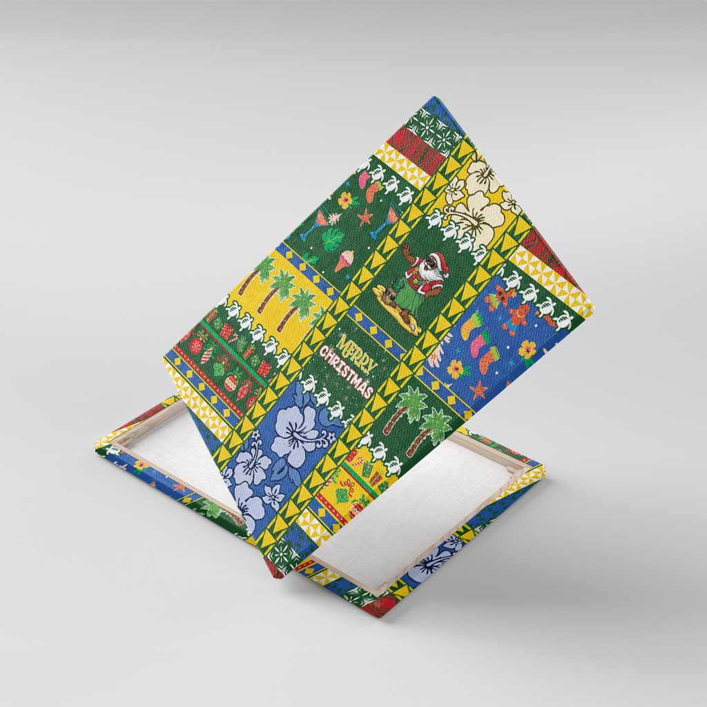 Solomon Islands Christmas Canvas Wall Art Festive Beach Vibes - Polynesian Pride