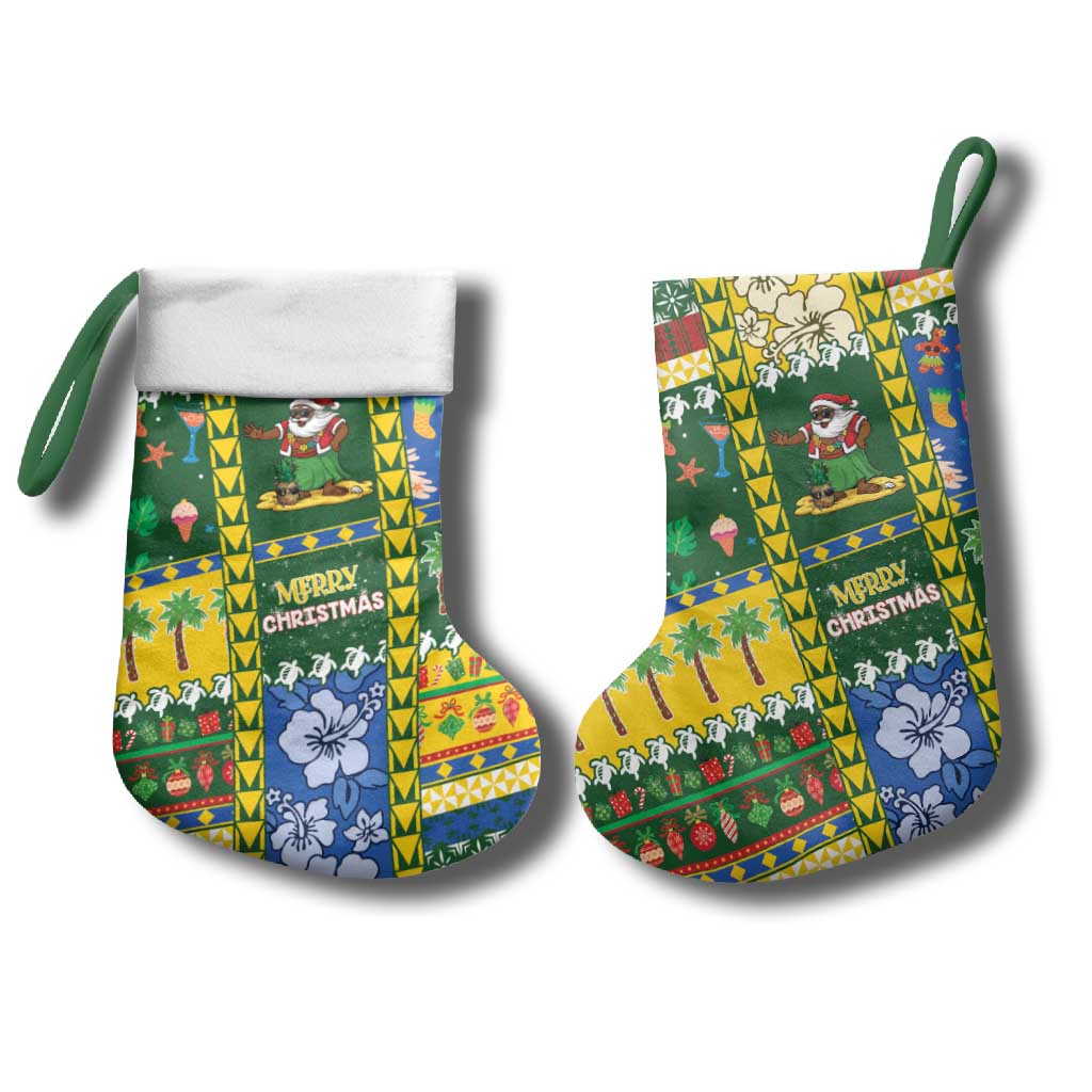 Solomon Islands Christmas Stocking Festive Beach Vibes - Polynesian Pride