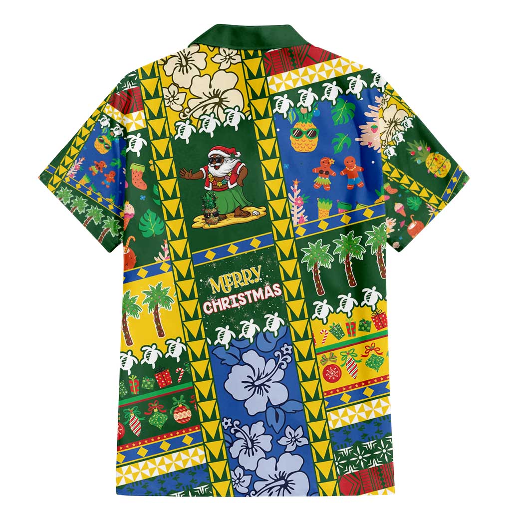Solomon Islands Christmas Family Matching Mermaid Dress and Hawaiian Shirt Festive Beach Vibes - Polynesian Pride