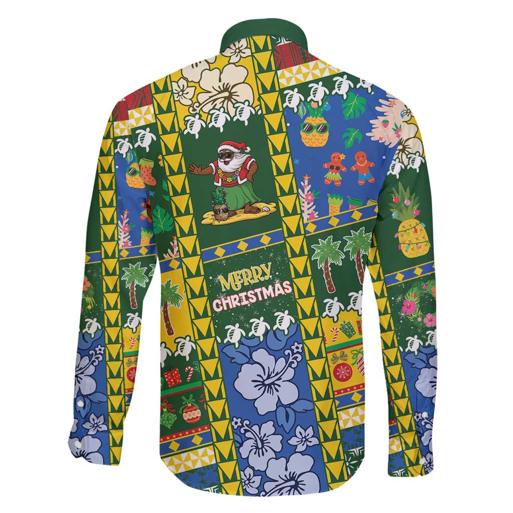 Solomon Islands Christmas Family Matching Puletasi and Hawaiian Shirt Festive Beach Vibes - Polynesian Pride