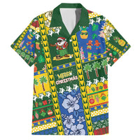 Solomon Islands Christmas Family Matching Tank Maxi Dress and Hawaiian Shirt Festive Beach Vibes - Polynesian Pride