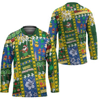 Solomon Islands Christmas Hockey Jersey Festive Beach Vibes - Polynesian Pride