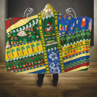 Solomon Islands Christmas Hooded Blanket Festive Beach Vibes - Polynesian Pride