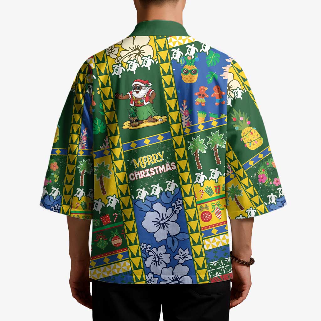 Solomon Islands Christmas Kimono Festive Beach Vibes - Polynesian Pride