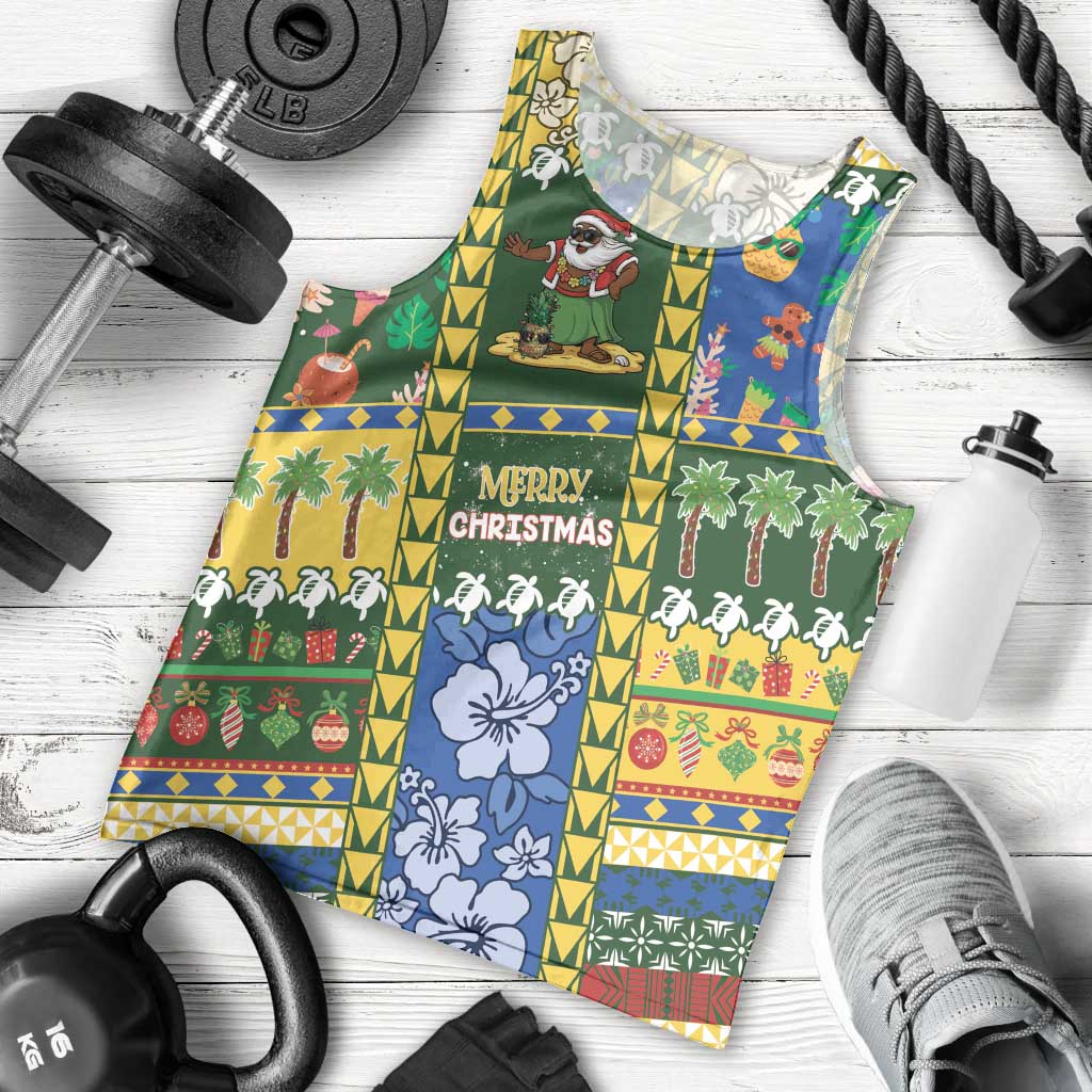Solomon Islands Christmas Men Tank Top Festive Beach Vibes - Polynesian Pride