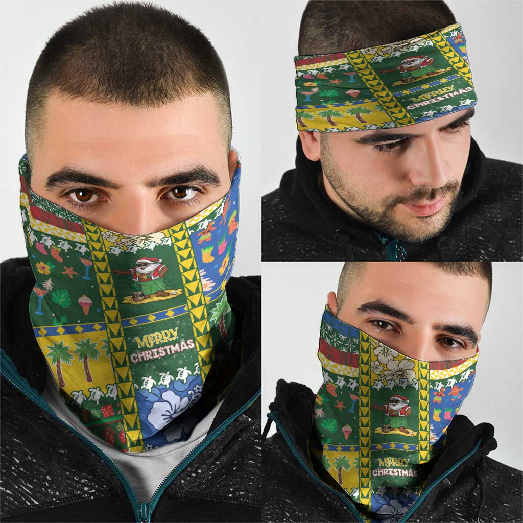 Solomon Islands Christmas Neck Gaiter Festive Beach Vibes - Polynesian Pride