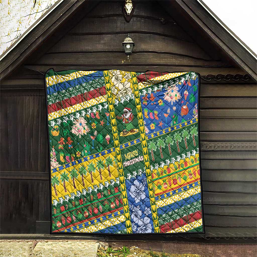 Solomon Islands Christmas Quilt Festive Beach Vibes - Polynesian Pride
