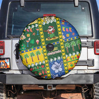 Solomon Islands Christmas Spare Tire Cover Festive Beach Vibes - Polynesian Pride