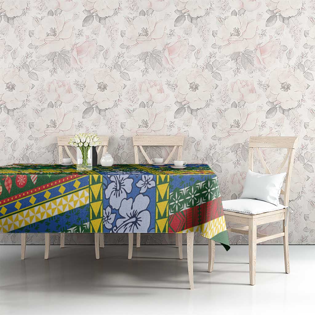 Solomon Islands Christmas Tablecloth Festive Beach Vibes - Polynesian Pride