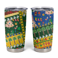 Solomon Islands Christmas Tumbler Cup Festive Beach Vibes - Polynesian Pride