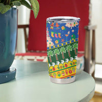Solomon Islands Christmas Tumbler Cup Festive Beach Vibes - Polynesian Pride