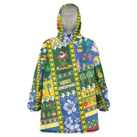 Solomon Islands Christmas Wearable Blanket Hoodie Festive Beach Vibes - Polynesian Pride
