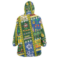Solomon Islands Christmas Wearable Blanket Hoodie Festive Beach Vibes - Polynesian Pride