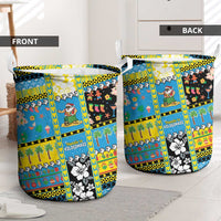 Tuvalu Christmas Laundry Basket Festive Beach Vibes - Polynesian Pride