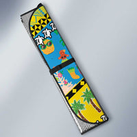 Tuvalu Christmas Auto Sun Shade Festive Beach Vibes - Polynesian Pride