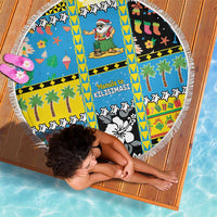 Tuvalu Christmas Beach Blanket Festive Beach Vibes - Polynesian Pride