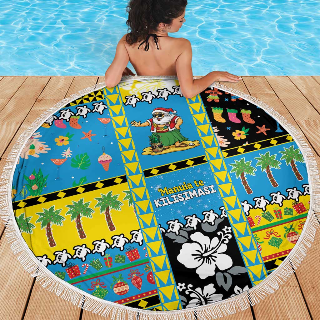 Tuvalu Christmas Beach Blanket Festive Beach Vibes - Polynesian Pride