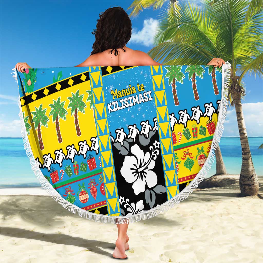 Tuvalu Christmas Beach Blanket Festive Beach Vibes - Polynesian Pride