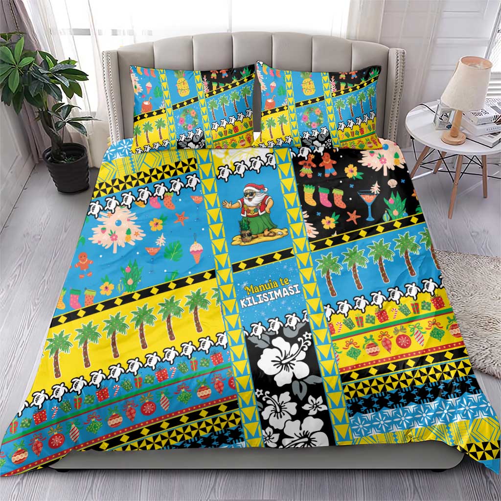Tuvalu Christmas Bedding Set Festive Beach Vibes - Polynesian Pride