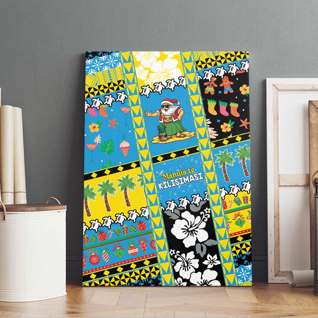 Tuvalu Christmas Canvas Wall Art Festive Beach Vibes - Polynesian Pride