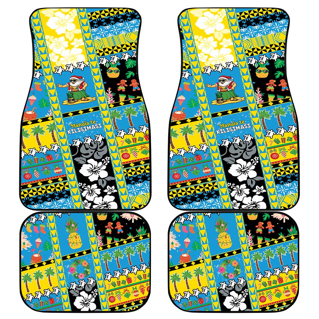 Tuvalu Christmas Car Mats Festive Beach Vibes - Polynesian Pride