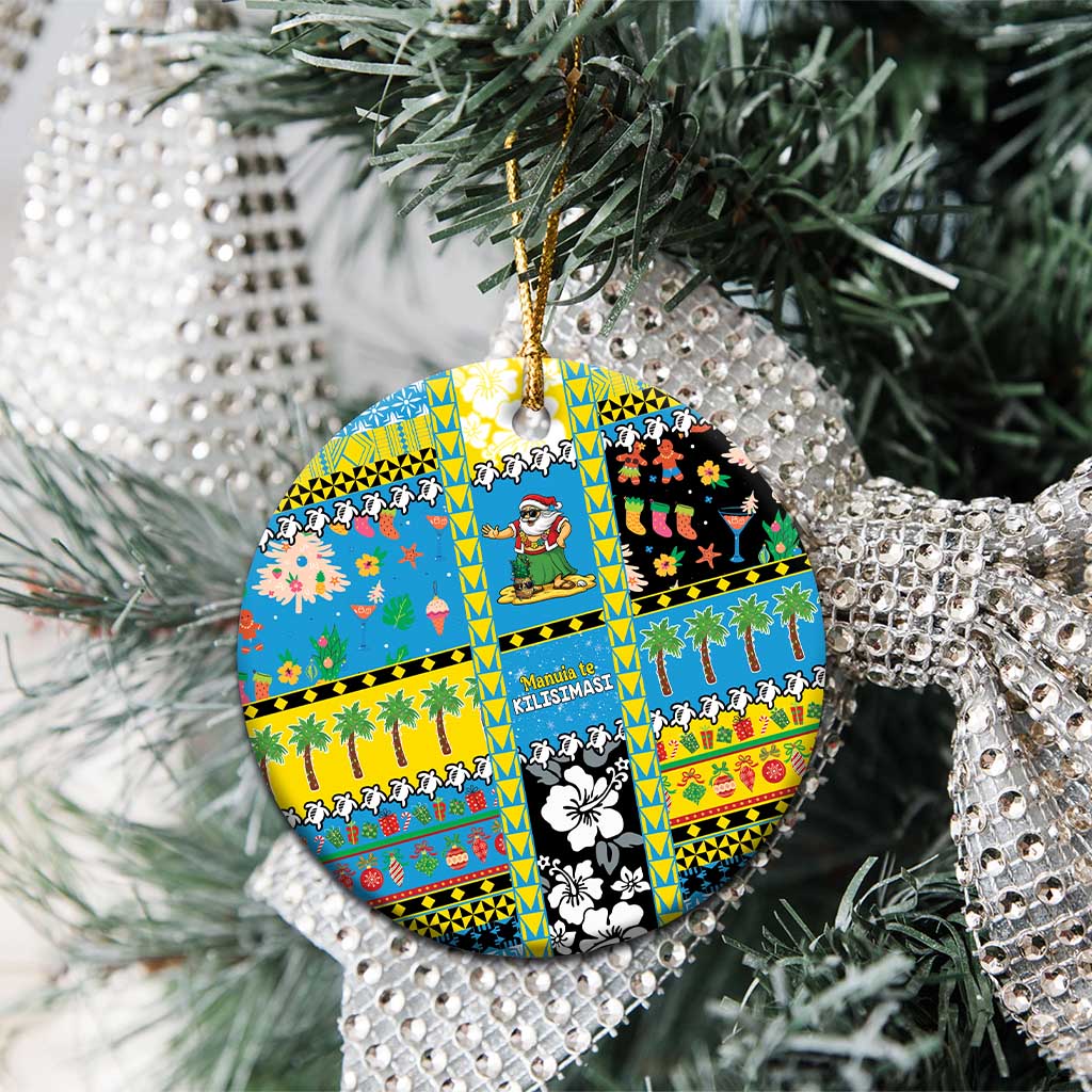 Tuvalu Christmas Ceramic Ornament Festive Beach Vibes - Polynesian Pride