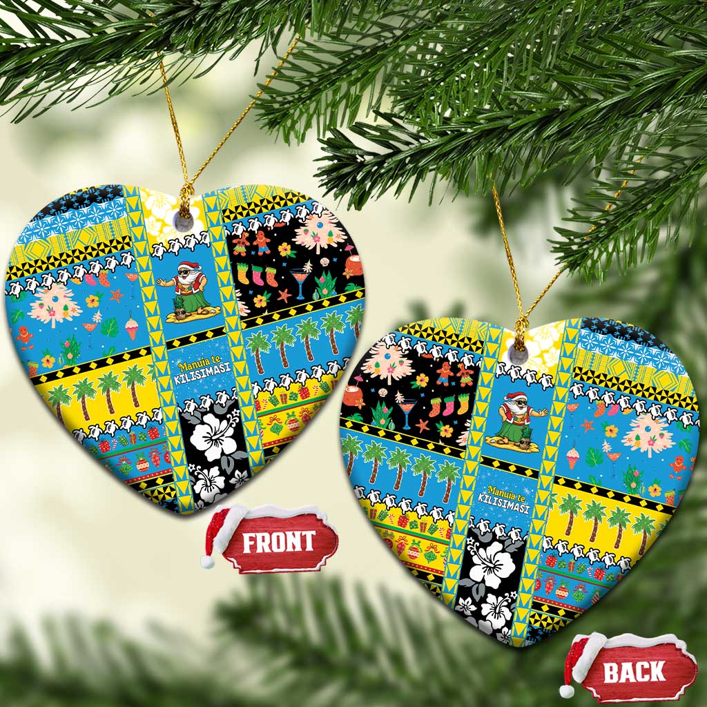 Tuvalu Christmas Ceramic Ornament Festive Beach Vibes - Polynesian Pride