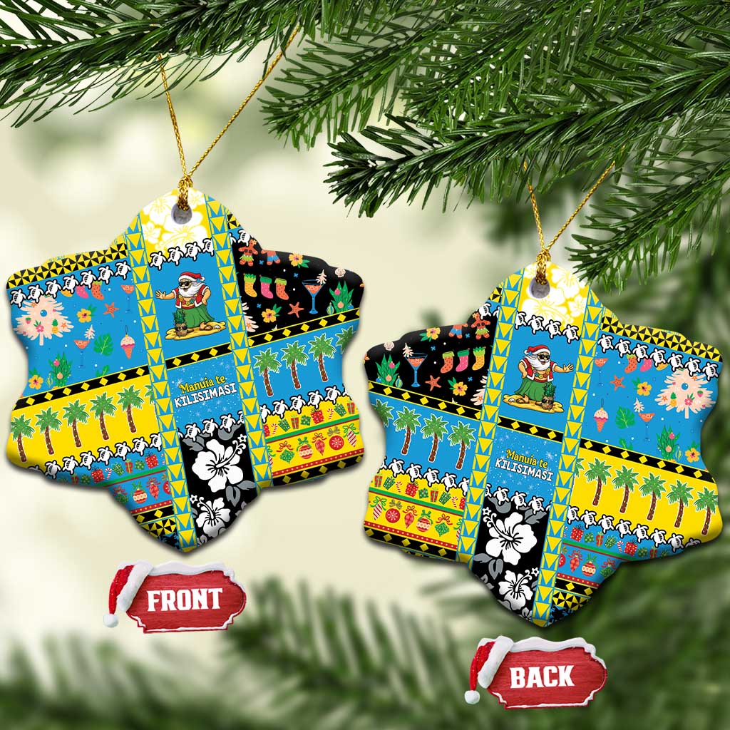 Tuvalu Christmas Ceramic Ornament Festive Beach Vibes - Polynesian Pride