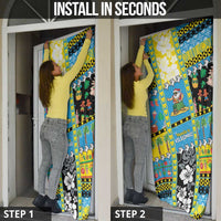 Tuvalu Christmas Door Cover Festive Beach Vibes - Polynesian Pride