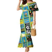 Tuvalu Christmas Family Matching Mermaid Dress and Hawaiian Shirt Festive Beach Vibes - Polynesian Pride