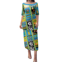 Tuvalu Christmas Family Matching Puletasi and Hawaiian Shirt Festive Beach Vibes - Polynesian Pride